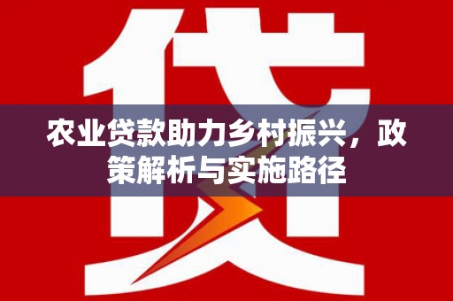 伊通农业贷款助力乡村振兴，政策解析与实施路径