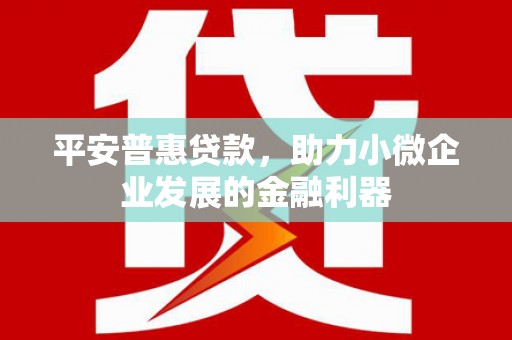 伊通平安普惠贷款，助力小微企业发展的金融利器