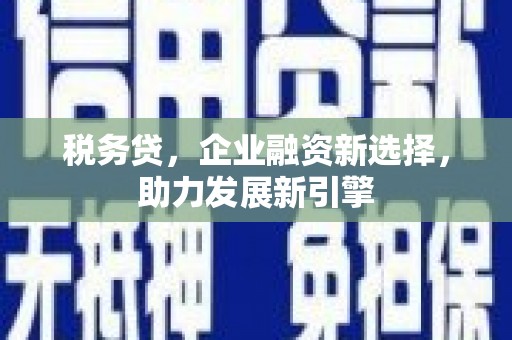 伊通税务贷，企业融资新选择，助力发展新引擎